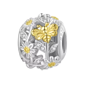 (imagen para) Encanto estilo Pandora de margarita y abeja - BSC818
