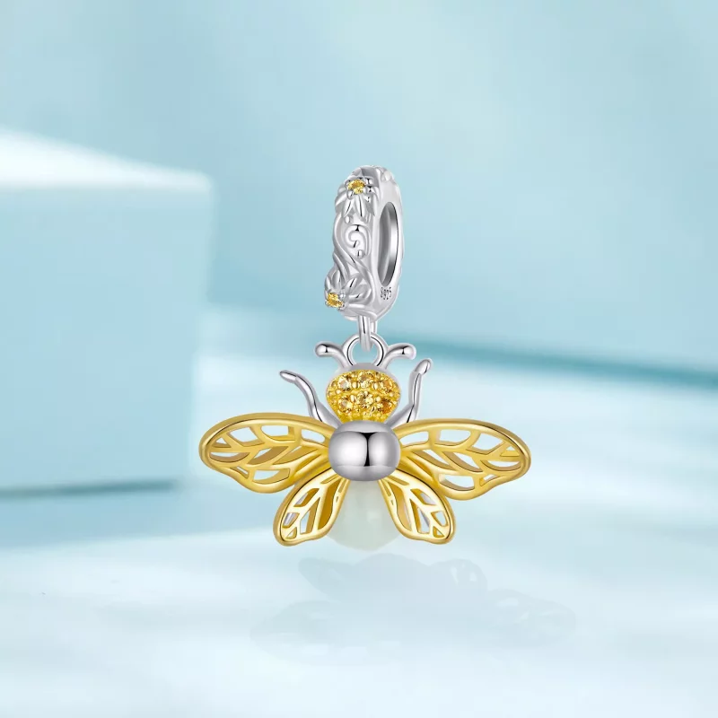 (imagen para) Estilo Pandora Abeja que Brilla en la Oscuridad Colgante - SCC2616 - Ver 2