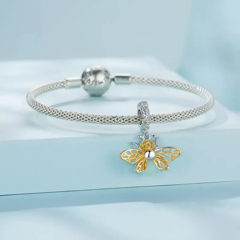 (imagen para) Estilo Pandora Abeja que Brilla en la Oscuridad Colgante - SCC2616 - Ver 3