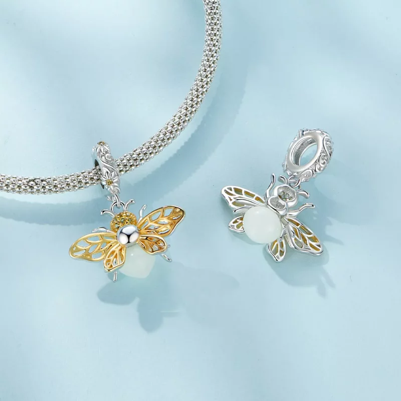 (imagen para) Estilo Pandora Abeja que Brilla en la Oscuridad Colgante - SCC2616 - Ver 4