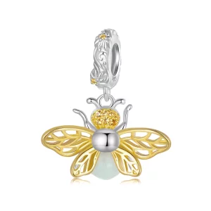 (imagen para) Estilo Pandora Abeja que Brilla en la Oscuridad Colgante - SCC2616