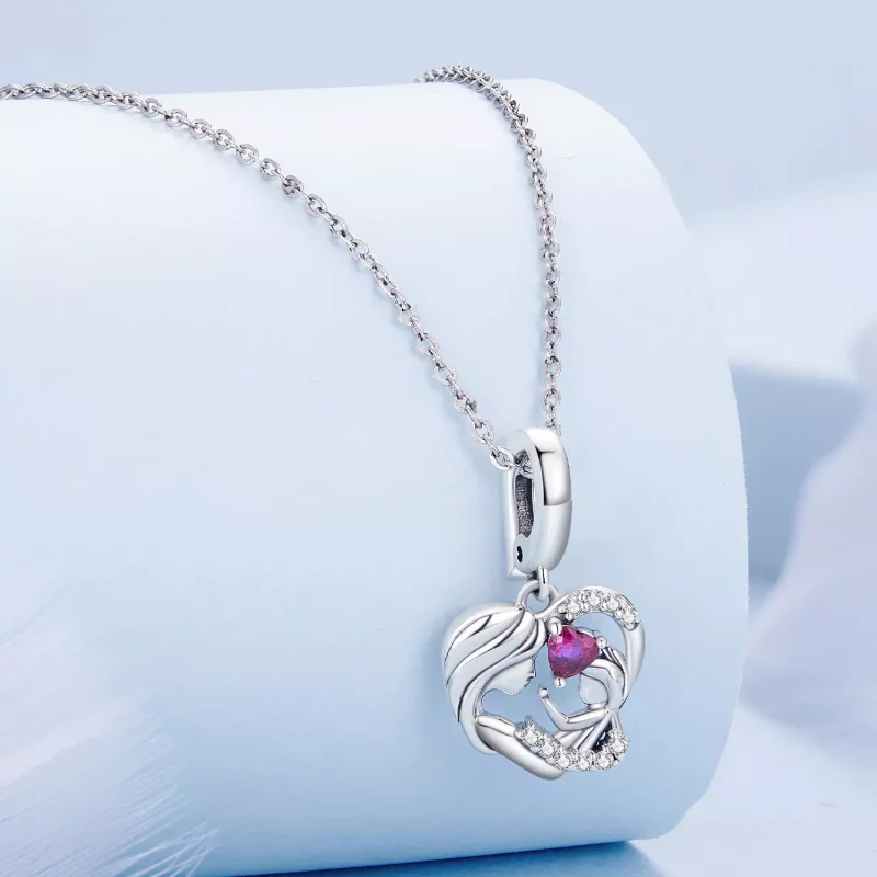 (imagen para) Estilo Pandora Abrazo de Madre e Hijo Dangle - BSC901 - Ver 2