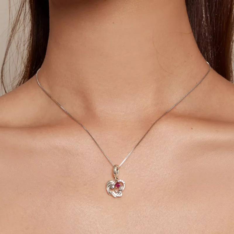 (imagen para) Estilo Pandora Abrazo de Madre e Hijo Dangle - BSC901 - Ver 5
