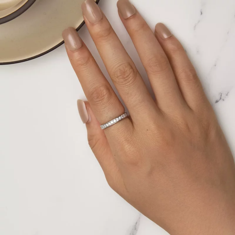 (imagen para) Estilo Pandora Anillo Brillante - BSR462 - Ver 5