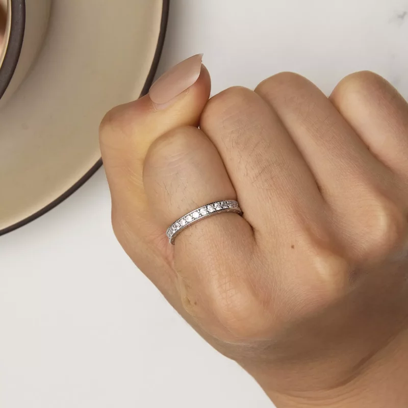 (imagen para) Estilo Pandora Anillo Brillante - BSR462 - Ver 6