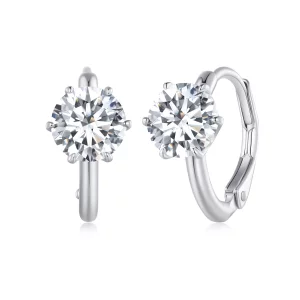 Estilo Pandora Aros de Aro de Moissanita de 1Ct (Un Certificado) - MSE037 (imagen para) Estilo Pandora Aros de Aro de Moissanita de 1Ct (Un Certificado) - MSE037