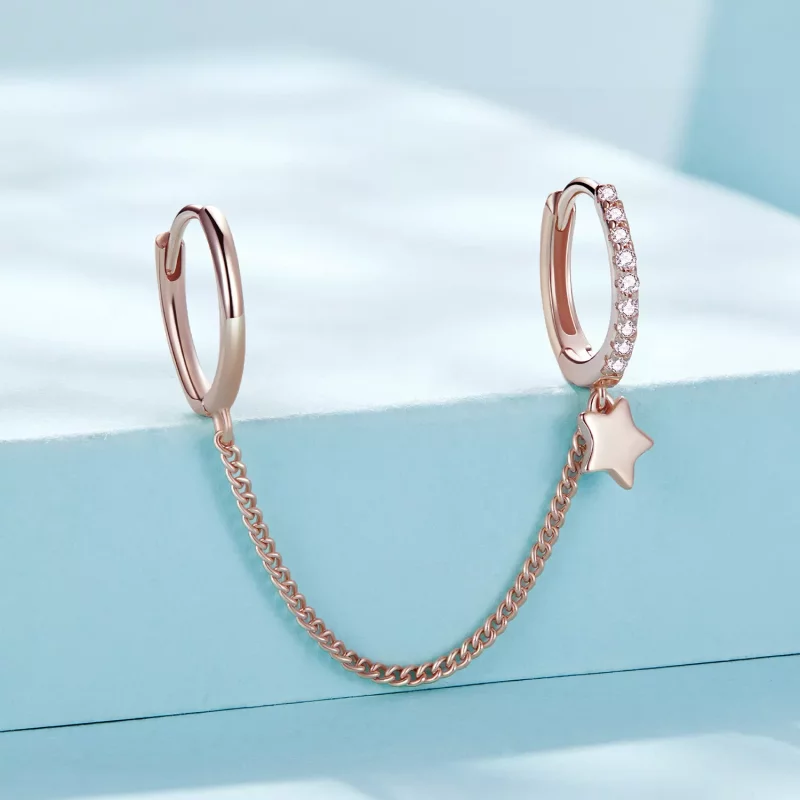 (imagen para) Estilo Pandora Cadena Segura Astropath en Oro Rosa - SCE914-C - Ver 2