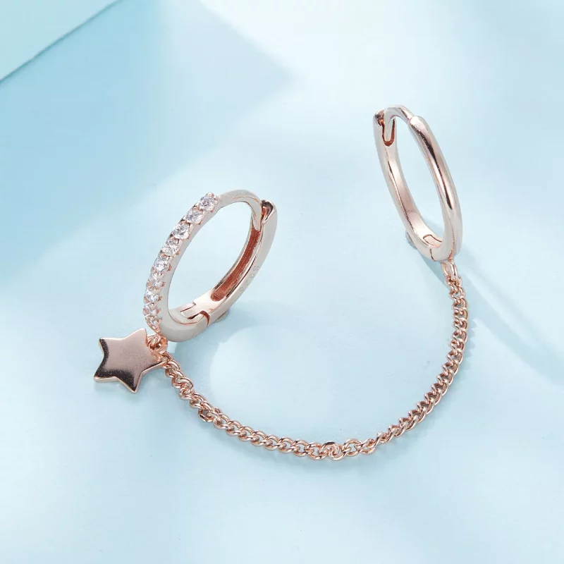 (imagen para) Estilo Pandora Cadena Segura Astropath en Oro Rosa - SCE914-C - Ver 3