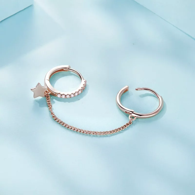 (imagen para) Estilo Pandora Cadena Segura Astropath en Oro Rosa - SCE914-C - Ver 4