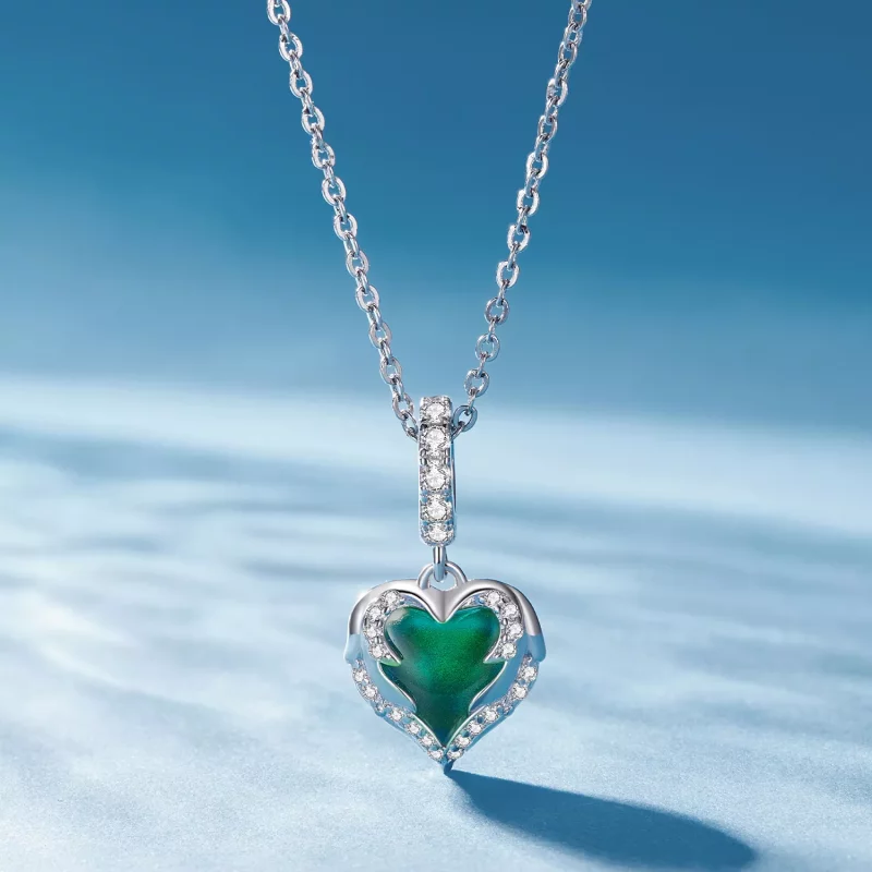 (imagen para) Estilo Pandora Colgante de Corazón Protector - BSC900 - Ver 3