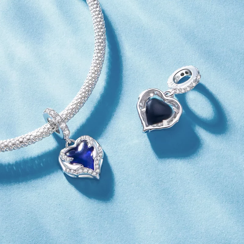 (imagen para) Estilo Pandora Colgante de Corazón Protector - BSC900 - Ver 4