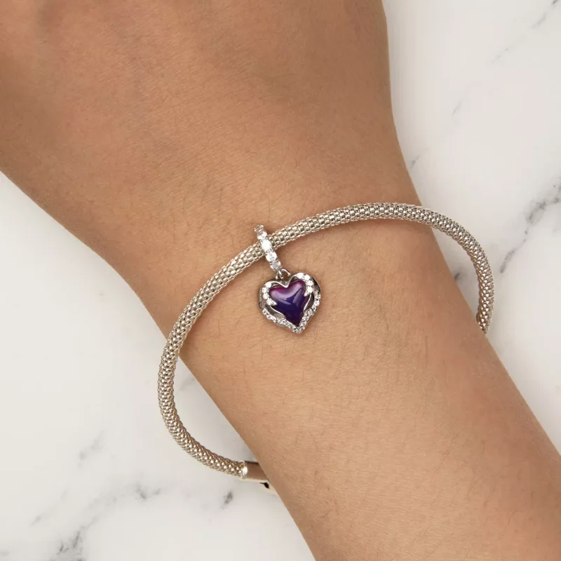 (imagen para) Estilo Pandora Colgante de Corazón Protector - BSC900 - Ver 8