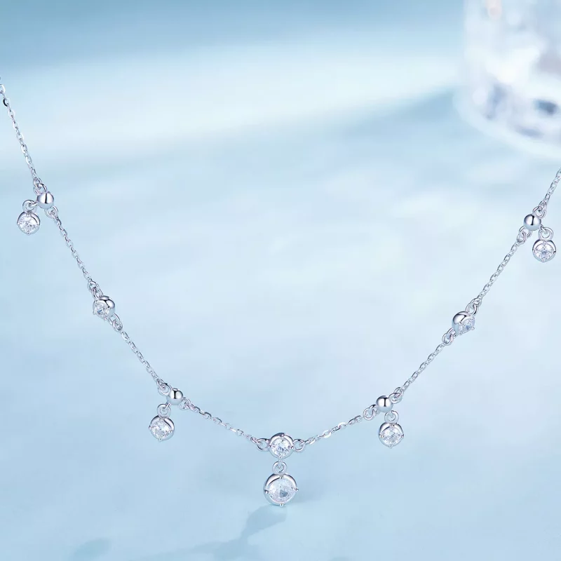 (imagen para) Estilo Pandora Collar de Borlas Brillantes - BSN360 - Ver 2