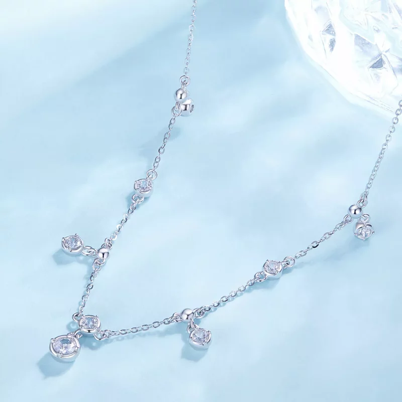 (imagen para) Estilo Pandora Collar de Borlas Brillantes - BSN360 - Ver 3