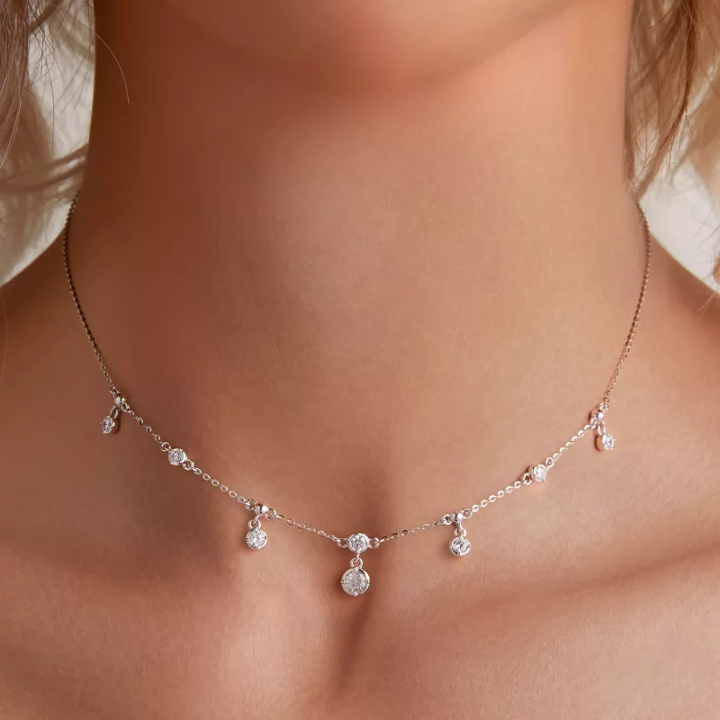 (imagen para) Estilo Pandora Collar de Borlas Brillantes - BSN360 - Ver 5