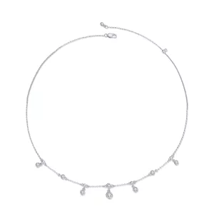 (imagen para) Estilo Pandora Collar de Borlas Brillantes - BSN360