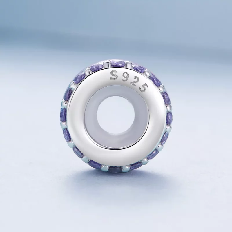 (imagen para) Estilo Pandora Doble Capa Púrpura Separador de Silicona - BSC883-VT - Ver 3