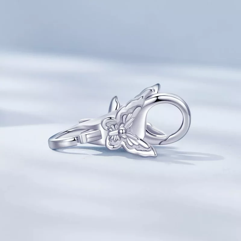 (imagen para) Estilo Pandora Doble Mosquetón de Mariposa - BSP022 - Ver 2