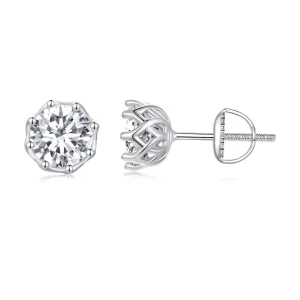 (imagen para) Estilo Pandora Exquisitos Pendientes de Moissanita (Dos Certificados) - MSE016-L