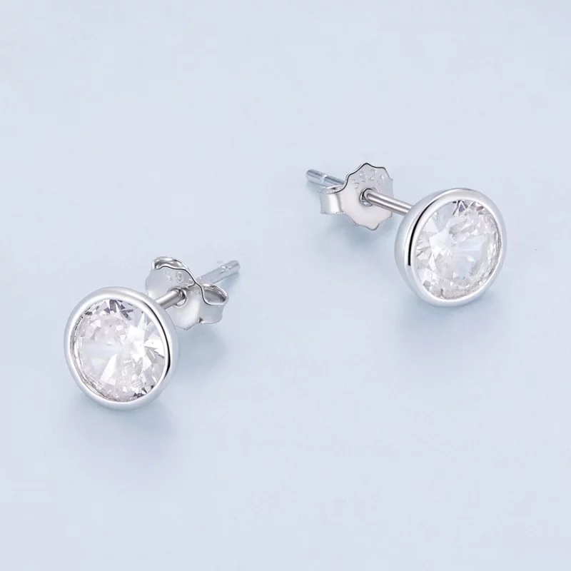 (imagen para) Estilo Pandora Pendientes Brillantes - BSE902 - Ver 3
