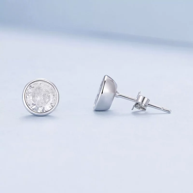 (imagen para) Estilo Pandora Pendientes Brillantes - BSE902 - Ver 4
