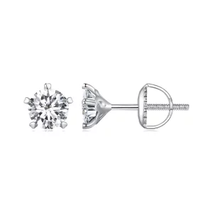 Estilo Pandora Pendientes de Tachuelas de Moissanita de 0.5Ct - MSE024-S (imagen para) Estilo Pandora Pendientes de Tachuelas de Moissanita de 0.5Ct - MSE024-S