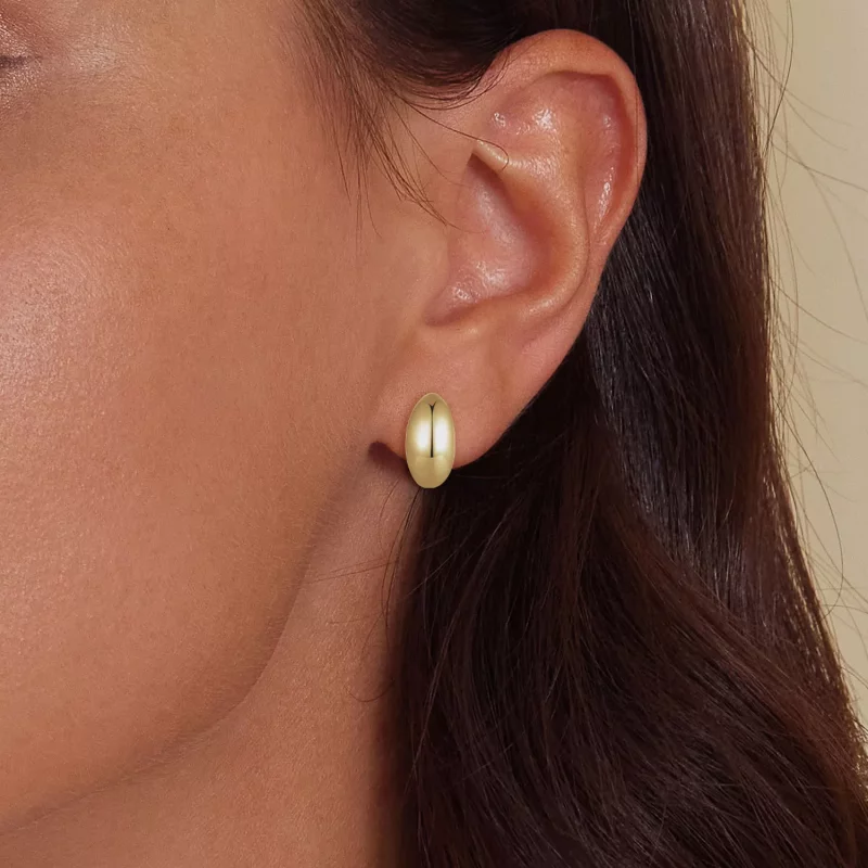 (imagen para) Estilo Pandora Pendientes Luna Studs - SCE1632-B - Ver 5