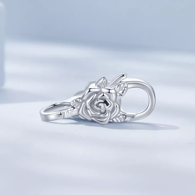 (imagen para) Estilo Pandora Rosa Doble Mosquetón - BSP024 - Ver 2