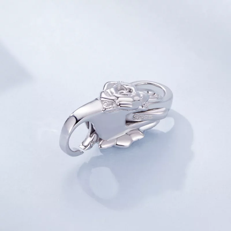 (imagen para) Estilo Pandora Rosa Doble Mosquetón - BSP024 - Ver 3