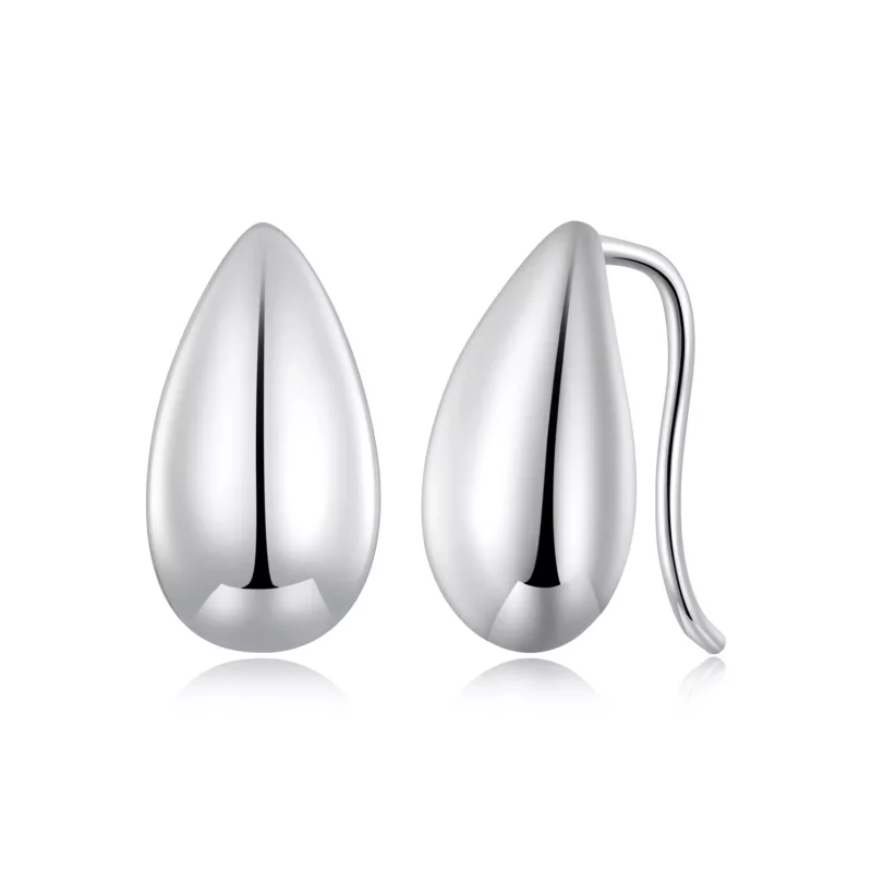 (imagen para) Estos aretes de botón estilo Pandora con destellos de gotas de agua - BSE869