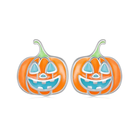 (imagen para) Estos aretes personalizados de calabaza con estilo Pandora Glow-In-The-Dark - SCE1640