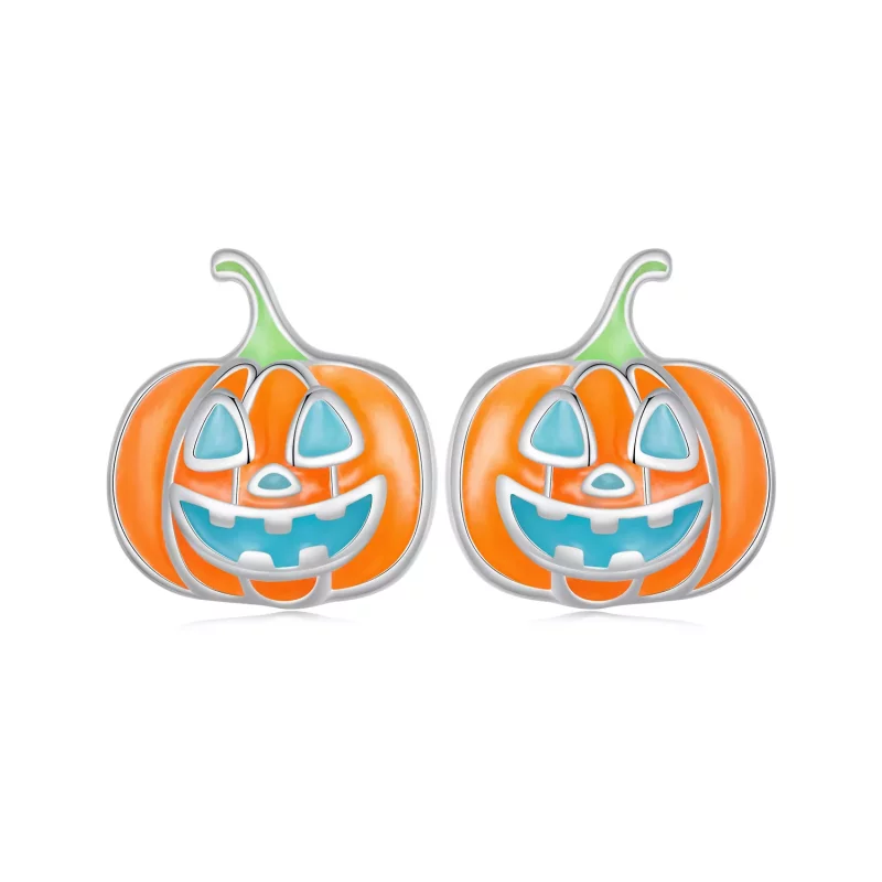 (imagen para) Estos aretes personalizados de calabaza con estilo Pandora Glow-In-The-Dark - SCE1640
