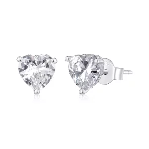 (imagen para) Estos pendientes estilo Pandora con corazón brillante - BSE853