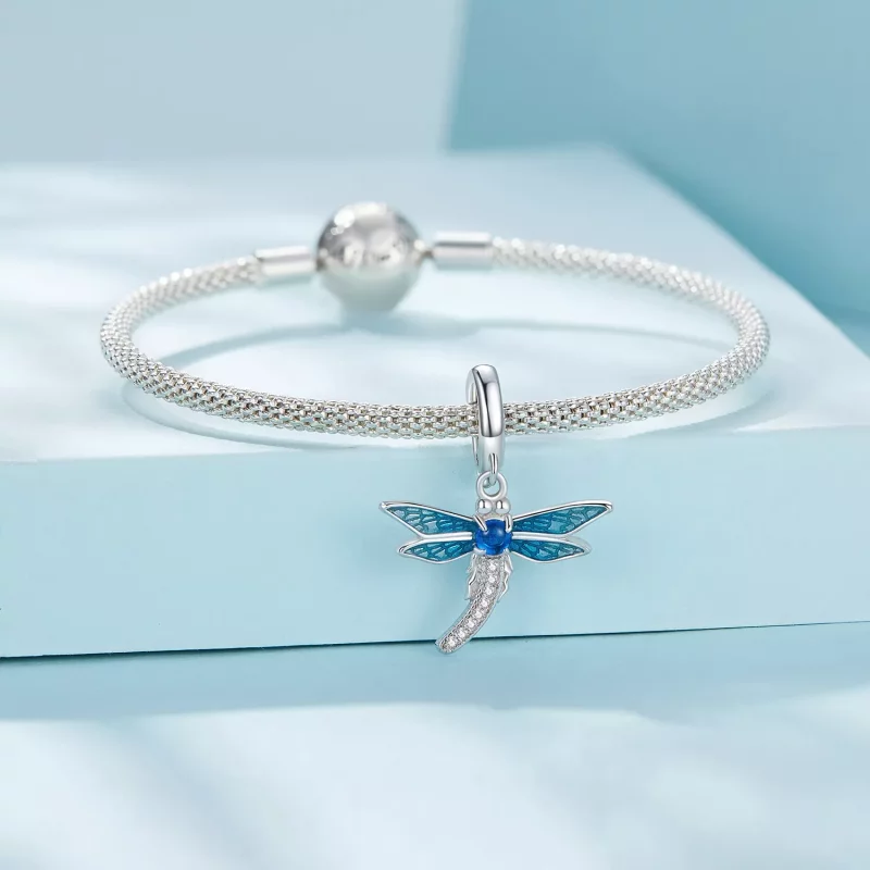 (imagen para) Joyería con colgante de libélula estilo Pandora - SCC2569 - Ver 4