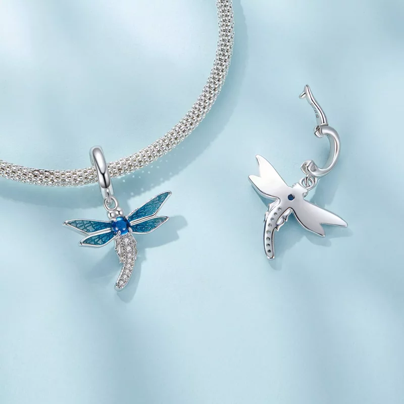 (imagen para) Joyería con colgante de libélula estilo Pandora - SCC2569 - Ver 5