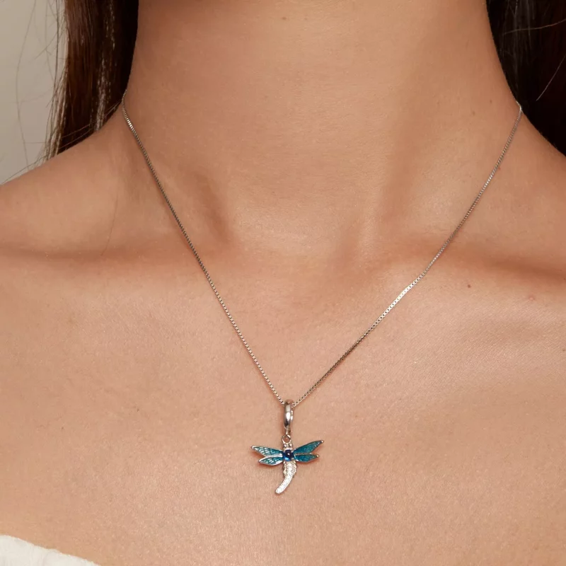 (imagen para) Joyería con colgante de libélula estilo Pandora - SCC2569 - Ver 6
