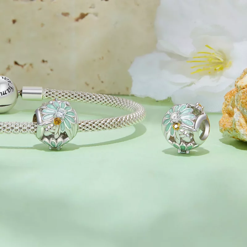 (imagen para) Pandora Estilo Abalorio Margarita Abeja - BSC895 - Ver 4