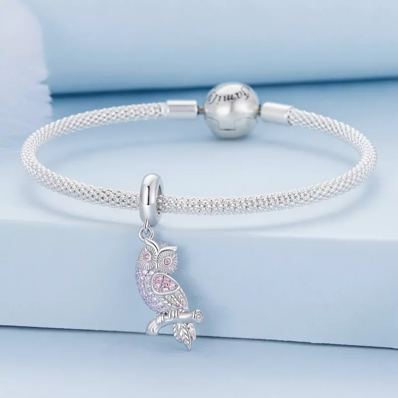 (imagen para) Pandora Estilo Colgante de Búho - BSC832 - Ver 3