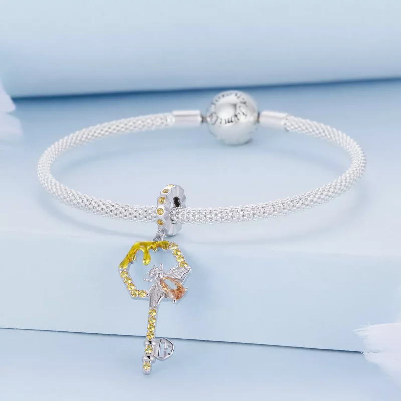 (imagen para) Pandora Estilo Colmena Llavero Dangle - BSC822 - Ver 3