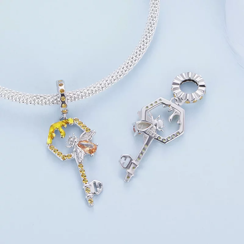 (imagen para) Pandora Estilo Colmena Llavero Dangle - BSC822 - Ver 4