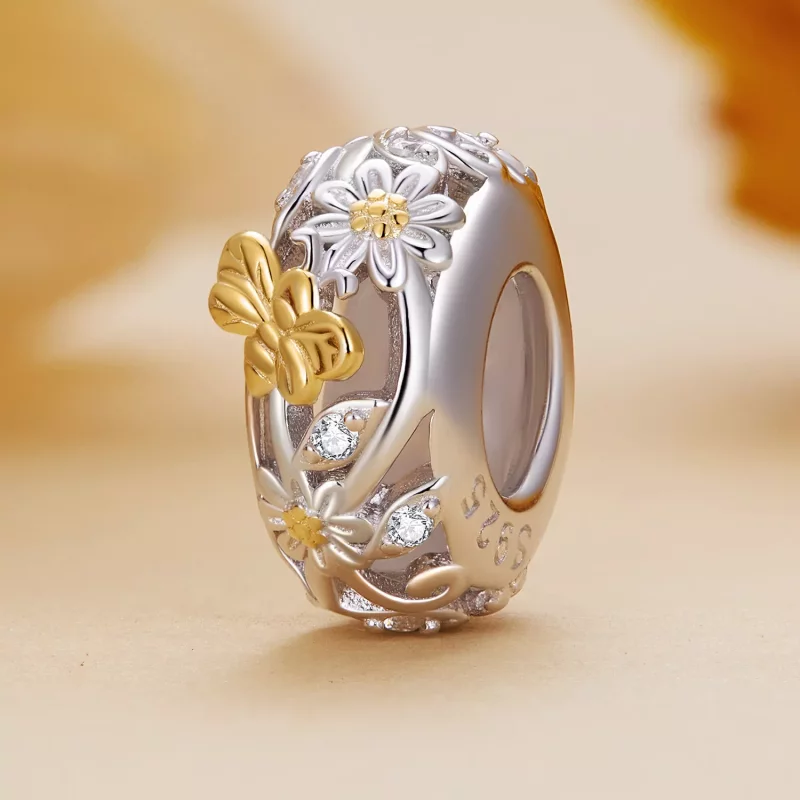 (imagen para) Pandora Estilo Margarita Abeja Separador de Silicona - BSC819 - Ver 2