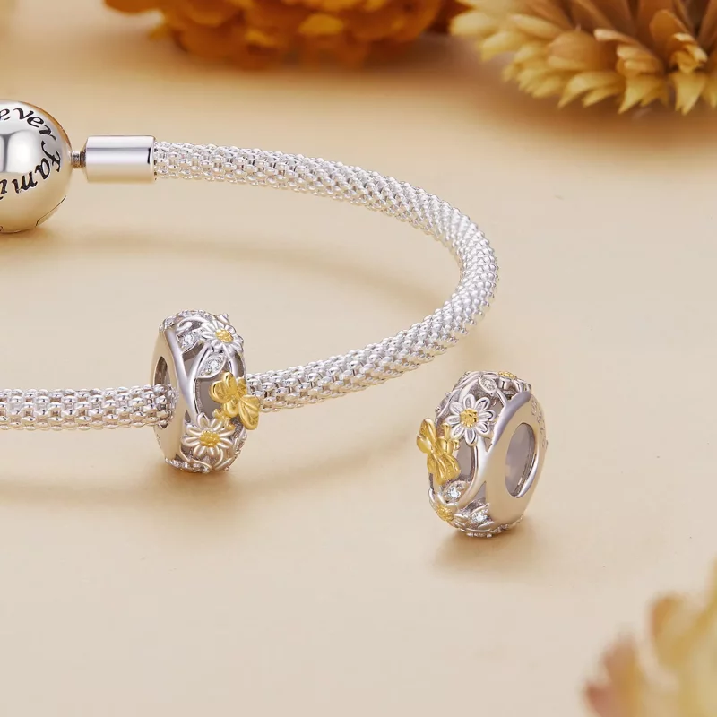 (imagen para) Pandora Estilo Margarita Abeja Separador de Silicona - BSC819 - Ver 4