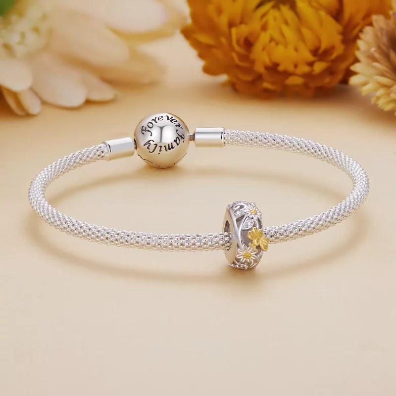 (imagen para) Pandora Estilo Margarita Abeja Separador de Silicona - BSC819 - Ver 5