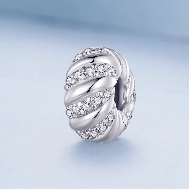 (imagen para) Pandora Estilo Separador de Silicona Trenzado - BSC905 - Ver 2