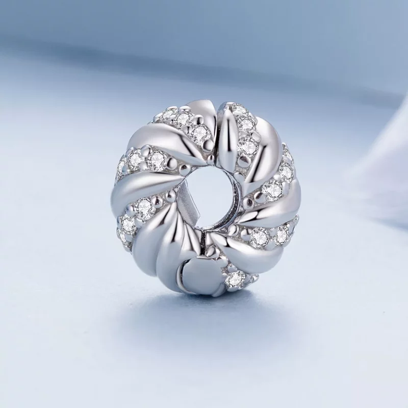 (imagen para) Pandora Estilo Separador de Silicona Trenzado - BSC905 - Ver 3