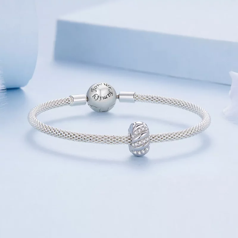 (imagen para) Pandora Estilo Separador de Silicona Trenzado - BSC905 - Ver 5