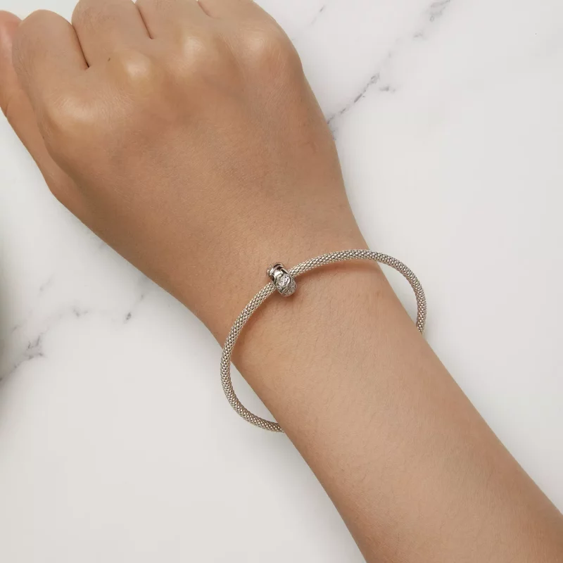 (imagen para) Pandora Estilo Separador de Silicona Trenzado - BSC905 - Ver 6