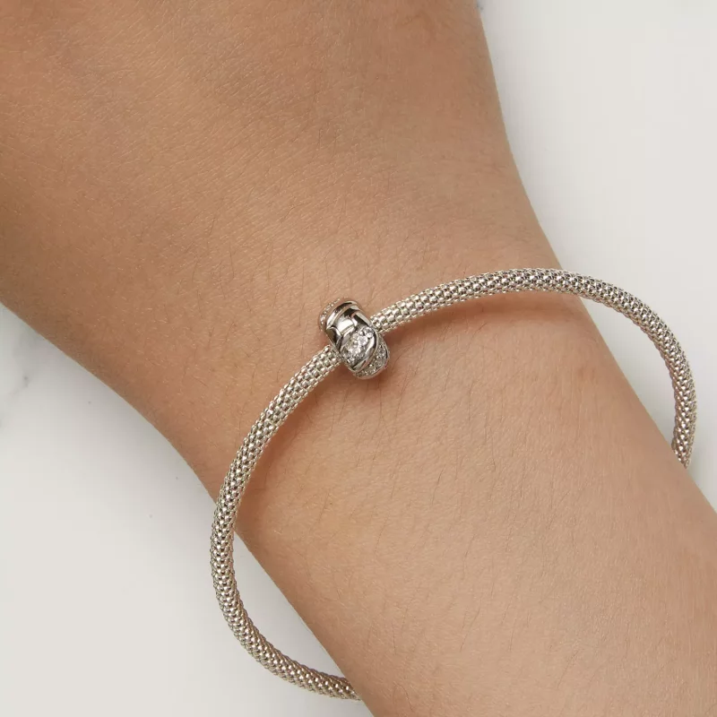 (imagen para) Pandora Estilo Separador de Silicona Trenzado - BSC905 - Ver 7