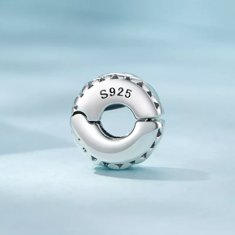 (imagen para) Pandora Style Doble Corazones Clip - SCC2637 - Ver 3