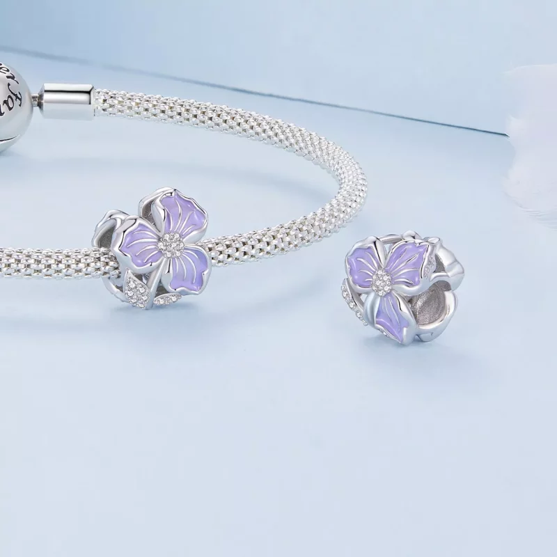 (imagen para) Pandora Style Encanto de Flor Morada - BSC890 - Ver 4